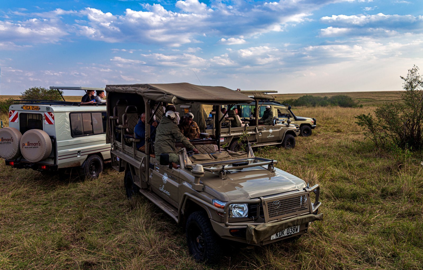 Custom private 4x4 safari game drive watching lions in the Maasai Mara for VIP GCC families
